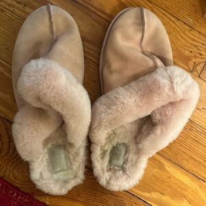 UGG Women's Cream Shearling Slippers